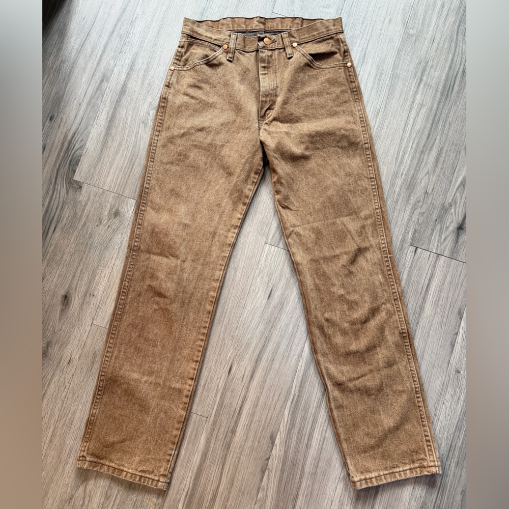 Wrangler Vintage Style Brown Jeans  Western Workwear - Picture 3 of 5